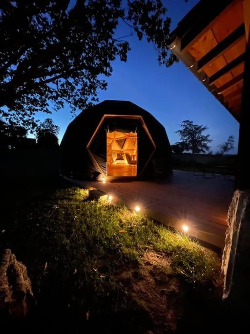 Dome Insolite Cedre Jacuzzi Et Petits Dejeuners Inclus Lagraulet-du-Gers Exteriör bild