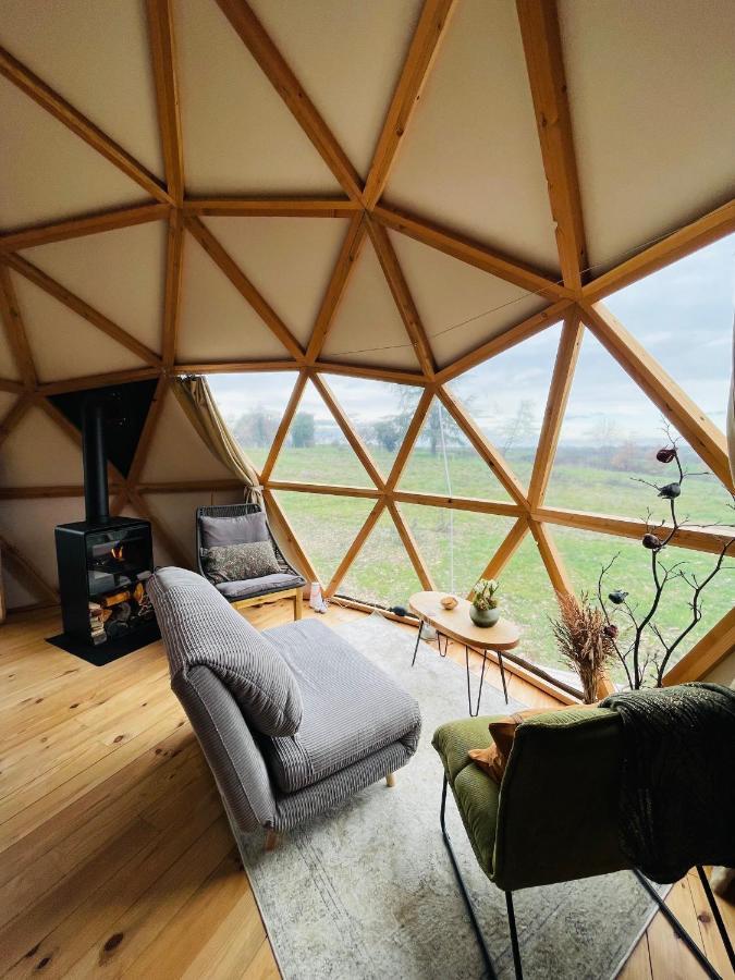Dome Insolite Cedre Jacuzzi Et Petits Dejeuners Inclus Lagraulet-du-Gers Exteriör bild